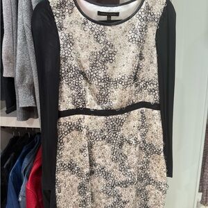 Elegant Black and Cream Dress